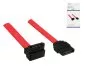 Preview: Cavo DINIC S-ATA 1, 2, 3, da S-ATA diritto a S-ATA 90° ad angolo retto, scatola DINIC con foro Euro, 0,50 m
